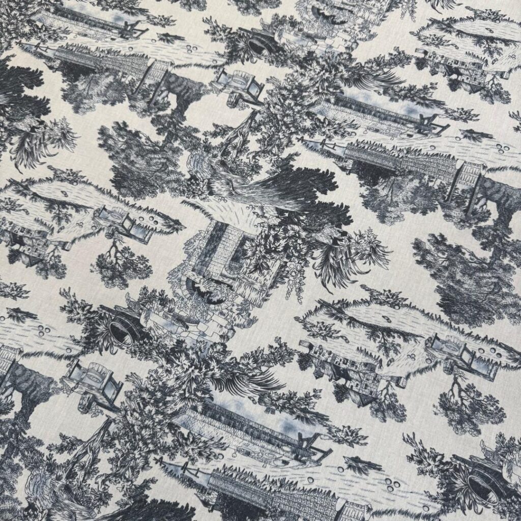پارچه لینن نخی چاپی 1920